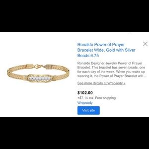 Ronaldo Power of Prayer Gold Bead Bracelet